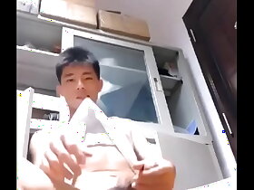 Solo Asian masturbating