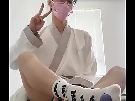 asian hanfu sissy femboy twink white socks kneeling anal plus bulky cumshot