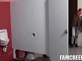 Ryan Kneeds Sucks His Stepfathers Michael Roman Cock Apropos Public Toilet