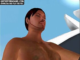 Horny 3D cartoon hunk obtaining fucked fixed on a boat
